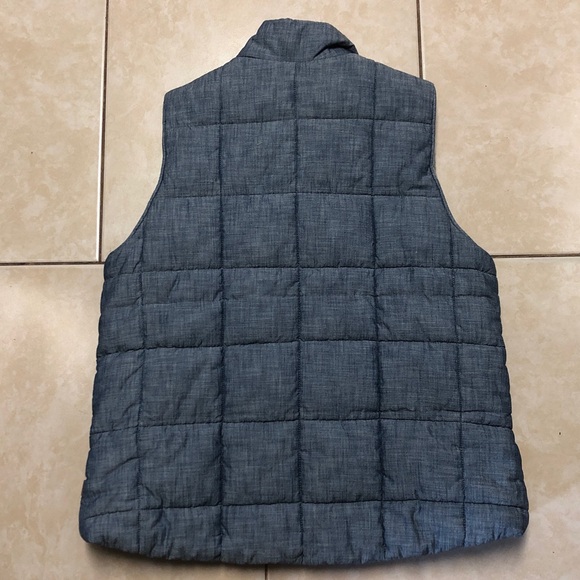 Levi's Quilted Blue Denim Puffer Vest, Size L - Picture 2 of 11